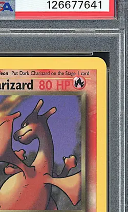 DARK CHARIZARD 2000 Pokemon Team Rocket 1st Edition #21 - PSA 8 - Image 4