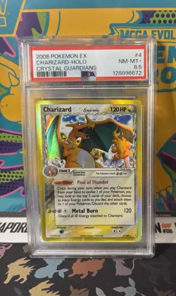 PSA 8.5 Charizard 4/100 EX Crystal Guardians 2006 Holo Rare Pokemon TCG - Image 1
