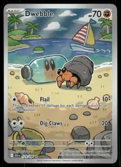 Pokemon Cards Dwebble 129/086 Black Bolt Illustration Rare NM - Image 1