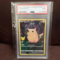 2021 POKEMON CELEBRATIONS #005 FULL ART/PIKACHU PSA 9 - Image 1
