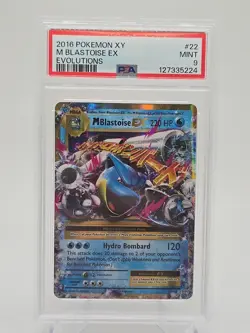 PSA 9 MINT 2016 Pokemon - XY Evolutions - M Blastoise ex 22/108 - Image 1