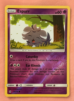 Espurr ~ Reverse Holo~ Cute Pink & Pastel Pokemon Gallery - Image 1