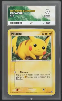 ⭐RegradeU⭐2004 POKEMON EX FIRE RED & LEAF GREEN #74 PIKACHU PSA 9 - Image 1