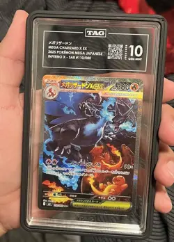 Pokemon Mega Charizard X EX Full Art SAR M2: Inferno X 110/080 TAG 10 Score 976 - Image 3