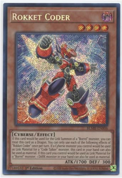 Yu-Gi-Oh! - Rokket Coder - BLMR-EN006 - Secret Rare - 1st Ed - NM/M - NEW - Image 1