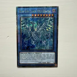 YUGIOH BLUE-EYES CHAOS MAX DRAGON QUARTER CENTURY SECRET RARE RA04-EN051 NM - Image 1