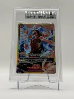 Bandai One Piece Monkey.D.Luffy Anime 25th EB02-061 SEC Foil Beckett 8 - Image 1