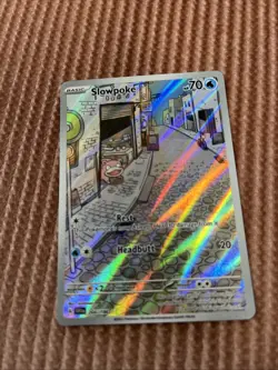 Slowpoke Scarlet & Violet Holo Illustration Card 204/198 Rare Base Set - Image 1