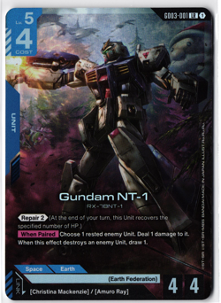 Gundam NT-1 Foil - GD03-001 - Gundam TCG Card Game - Image 1