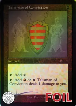 Talisman of Conviction (Etched) - Secret Lair Enemy Talismans - 1060 - NM Foil - Image 1