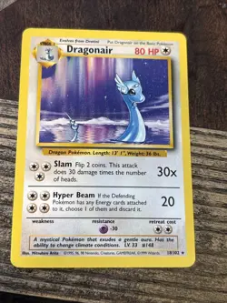 Dragonair 018/102 Base Set Regular Rare Unlimited Wotc Pokemon Card 1999 - Image 1
