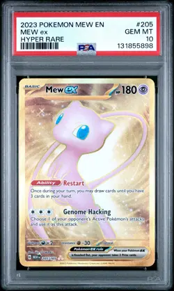 2023 POKEMON MEW EN-151 HYPER RARE #205 MEW EX PSA 10 - Image 1