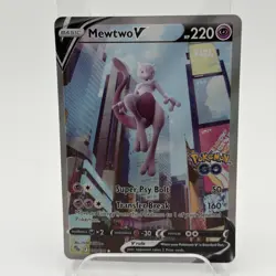 Mewtwo V (Alternate Full Art) 072/078 Pokemon GO Holo, Great Condition - Image 1