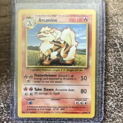 Arcanine 23/102 Base Set Pokemon TCG 100 HP Uncommon - Image 1