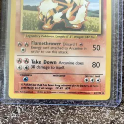 Arcanine 23/102 Base Set Pokemon TCG 100 HP Uncommon - Image 3