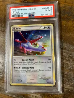 POKEMON 2010 HeartGold & SoulSilver Cosmos Holo Promo LATIAS #HGSS10 PSA 6 - Image 1