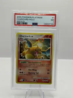 2009 Pokemon Platinum #1 Charizard Holo Arceus PSA 7 - Image 1
