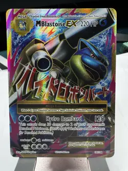 Pokemon TCG M Blastoise EX Full Art Mega Ultra Rare Holo 102/108 Evolutions NM - Image 2