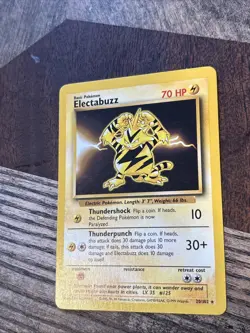 Electabuzz 020/102 Base Set Regular Rare Unlimited Wotc 1999 Vintage Pokemon - Image 3