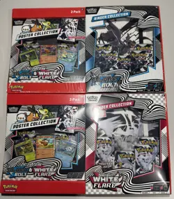 Pokemon Black Bolt and White Flare Binder + Poster Collection Sam's Club Bundles - Image 1
