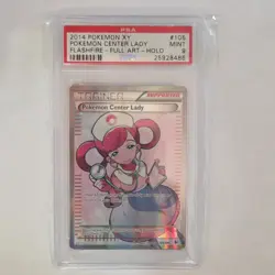 Pokemon Center Lady Full Art Holo PSA 9 Flashfire Ultra Rare 2014 105/106 - Image 1