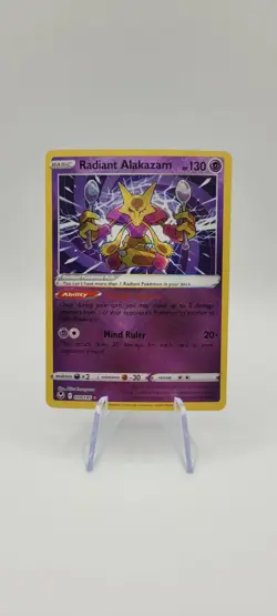 Pokemon TCG: Radiant Alakazam 059/195 Sword & Shield - Silver Tempest Holo - NM - Image 1