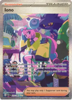 Iono 237/091 Special Illustration Rare Paldean Fates Pokemon - Image 1