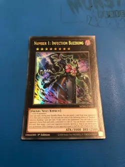 YUGIOH Ultra Rare Number 1: Infection Buzzking MZMI-EN023 1st Edition - Image 1