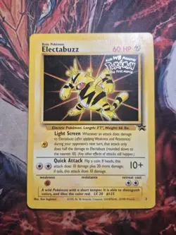Electabuzz #2 Black Star Promo Pokemon Card WOTC 1999 WB First Movie LP/MP - Image 1