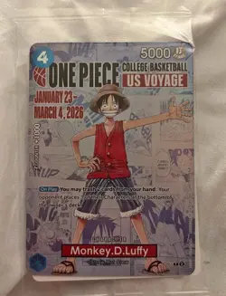 Monkey.D.Luffy (055) (College Basketball US Voyage) One Piece Promotion Card - Image 1