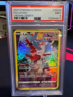 2023 Pokemon Latias Full Art Crown Zenith Galarian Gallery GG20 PSA 9 - Image 1