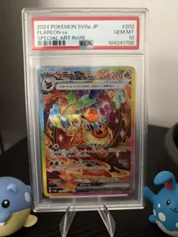 Flareon ex 2024 Japanese Pokemon Terastal Festival #202 SAR SIR PSA 10 - Image 1
