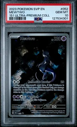 2023 POKEMON SVP EN-SV BLACK STAR PROMO 151 ULTRA-PREM COLL #052 MEWTWO PSA 10 - Image 1