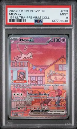 2023 POKEMON SVP EN-SV BLACK STAR PROMO #053 MEW ex 151 UPC PSA 9 - Image 1