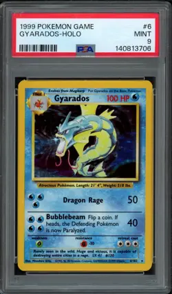 1999 Pokemon Base Set Gyarados 6/102 Holo PSA 9 Mint - Image 1
