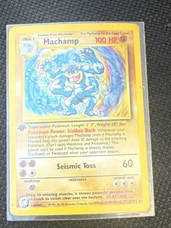 1999 POKEMON DECK 1ST ED HOLO MACHAMP MP - Image 3