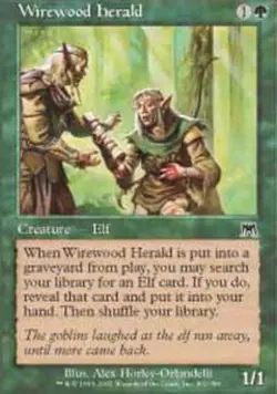 MTG magic cards 1x Wirewood Herald - Foil Onslaught NM-Mint, English - Image 1