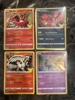 Pokemon TCG Charizard 25th Celebrations Cards Ho-oh, Yveltal, Reshiram & Xerneas - Image 1