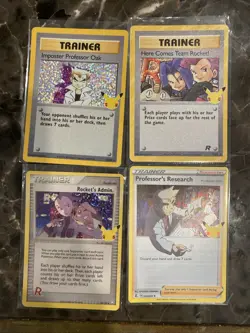 Pokemon 25th Celebrations Trainer Card Lot Rockets Admin Prof. Oak Team Rocket - Image 1