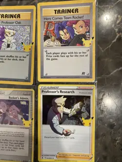 Pokemon 25th Celebrations Trainer Card Lot Rockets Admin Prof. Oak Team Rocket - Image 2