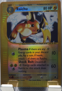 Raichu Reverse Holo 25/165 — EX Crystal Guardians Pokemon Card ⚡🌈 - Image 1