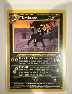 Umbreon 32/75 Neo Discovery Non-Holo Rare Pokemon Card TCG - Image 1