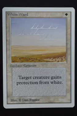 Magic The Gathering MTG WHITE WARD Unlimited Edition LP Lightly Played - Image 1