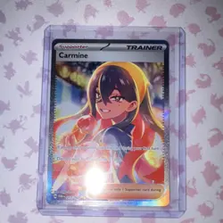 Pokemon Carmine Full Art Trainer Holo 217/167 Twilight Masquerade Rare - Image 2
