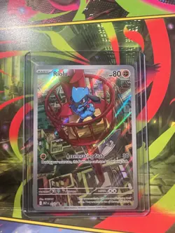 Pokemon TCG Riolu 010 Me: Mega Evolution Promo Holo Basic Accelerating Stab - Image 1