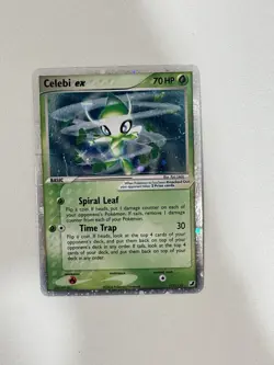 Pokemon Celebi ex 117/115 Unseen Forces Holo 2005 – 1.25 SWIRL (90%/30%) DAMAGED - Image 3