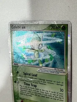 Pokemon Celebi ex 117/115 Unseen Forces Holo 2005 – 1.25 SWIRL (90%/30%) DAMAGED - Image 4