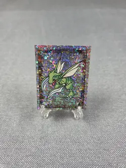 1999 Nintendo Merlin Collections Pokemon Sticker S19 Scyther Prism Holographic - Image 1