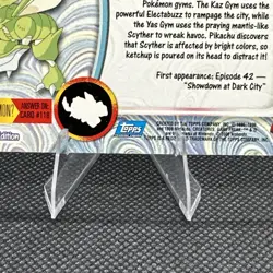 POKEMON TOPPS #123 SCYTHER NON-HOLO BLUE LOGO TV ANIMATION 2000 - Image 3