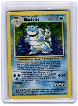 Pokemon TCG Blastoise 2/102 Base Set 1999 Vintage Holo Rare MP - Image 1